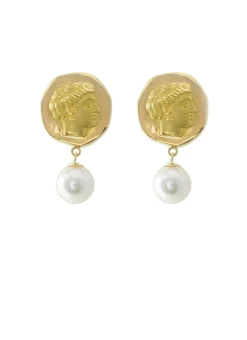 Andromeda Gold Earrings with Pearls