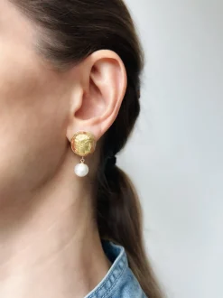 Andromeda Gold Earrings with Pearls