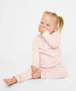 Andy Baby Legging in Dusty Rose Mini Stripe