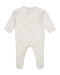 Angel Wing Cashmere Pointelle Sleepsuit