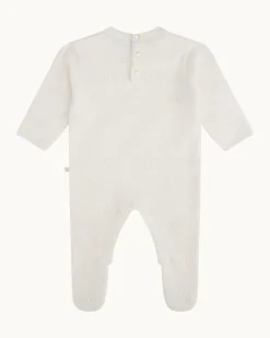 Angel Wing Cashmere Pointelle Sleepsuit