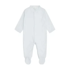 Angel Wing Pointelle Sleepsuit in Blue