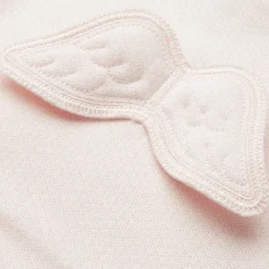 Angel Wing Pointelle Sleepsuit in Pink