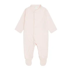 Angel Wing Pointelle Sleepsuit in Pink