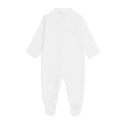 Angel Wing Pointelle Sleepsuit in White
