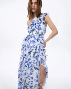 Angela Gown in Ivory & Bellflower