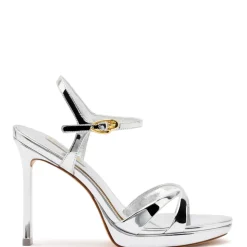 Angelina Sandal in Silver Specchio