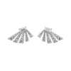 Angular Fan Diamond Baguette Earrings