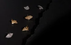 Angular Fan Diamond Baguette Earrings