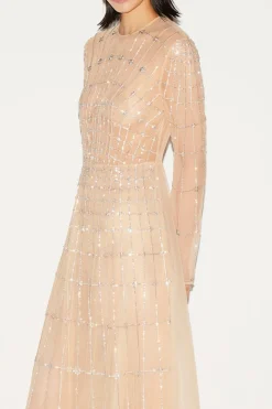 Anissa Gown Nude Embellished Tulle