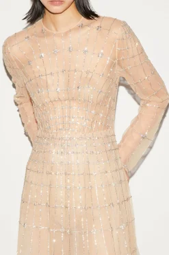 Anissa Gown Nude Embellished Tulle