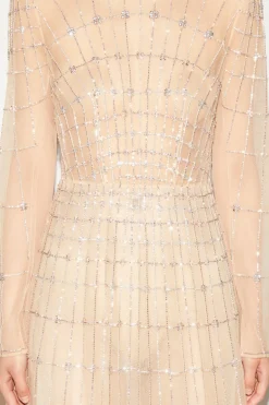 Anissa Gown Nude Embellished Tulle
