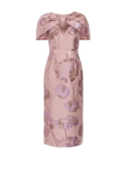 Anita Dress Pink Jacquard