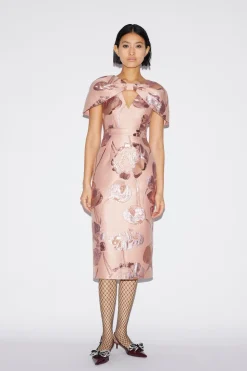 Anita Dress Pink Jacquard