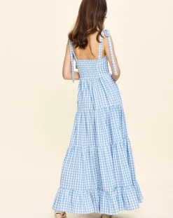 Anna Dress in Blue Gingham