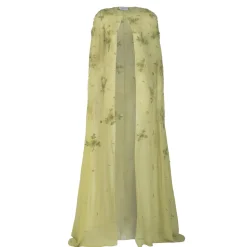 Anne Cape in Tarragon with Wildflower Clusters