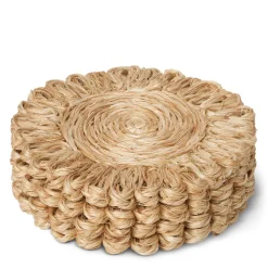 Annisa Straw Coasters in Natural, Set of 4