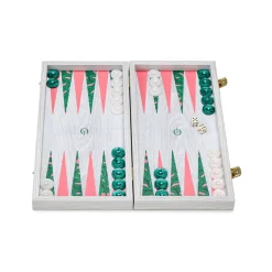 Anthos Backgammon in Green & Pink