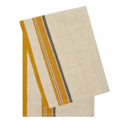 Antibes Tea Towels in Natural & Mustard, Set of 2