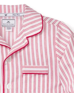 Antique Red Ticking Pajama Set