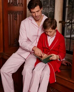 Antique Red Ticking Pajama Set