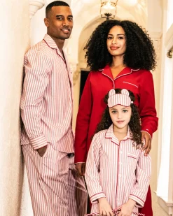 Antique Red Ticking Pajama Set