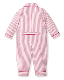 Antique Red Ticking Romper