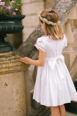 Antoinette Ceremony White Smocked Girl Dress