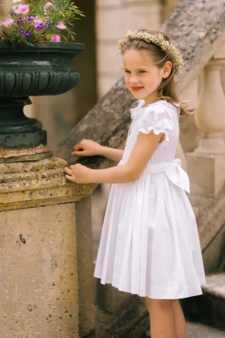 Antoinette Ceremony White Smocked Girl Dress