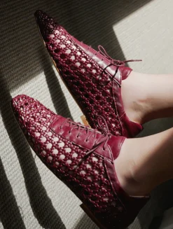 Antonia Burgundy Leather