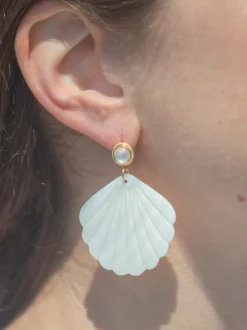 Anya Earrings in White