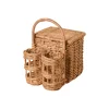 Apero Wine & Cheese Picnic Basket in Light Brown