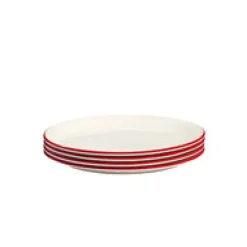 Appetizer Plates in Red Rim
