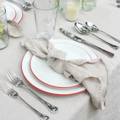 Appetizer Plates in Red Rim