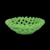 Apple Green Basketweave Bowl