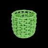 Apple Green Basketweave Planter