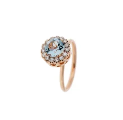 Aquamarine & Diamonds Ring