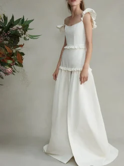 Arabella Ivory Moire Gown