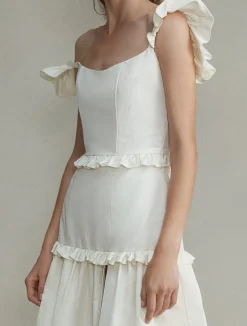 Arabella Ivory Moire Gown