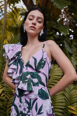 Aracea Dress in Cattleya Lavender Print