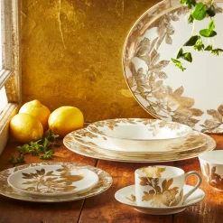 Arbor Birds Gold Canape Plates