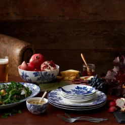 Arbor Rimmed Dinner Plate Blue