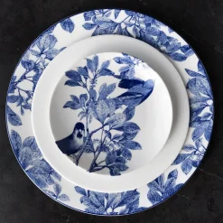 Arbor Rimmed Dinner Plate Blue