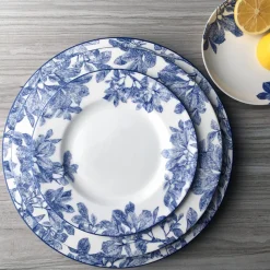 Arbor Rimmed Dinner Plate Blue