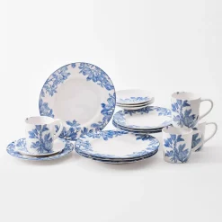 Arbor Rimmed Dinner Plate Blue