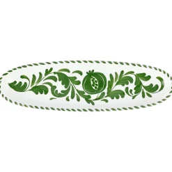 Arezzo Green Narrow Oval Platter
