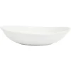 Aria White Oval Shallow Bowl