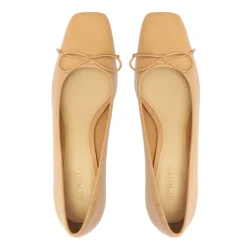 Arissa Block Nappa Leather Pump in Beige