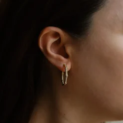 Arles Diamond Hoop Earrings