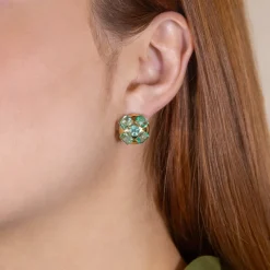 Arles Emerald Stud Earrings